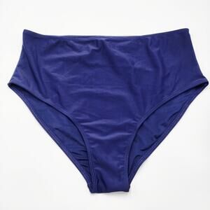 NWOT Yonique Navy Blue Bikini Bottom Women’s Size XL Swim Beach Full Coverage